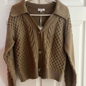 Parker Women's Brown Cable Knit Sweater